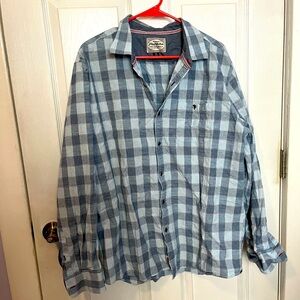 Men's Blue Plaid Shirt